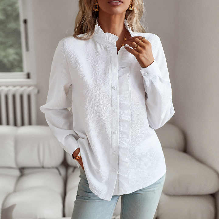 Women's Ruffled Mullet-Style T-Shirt