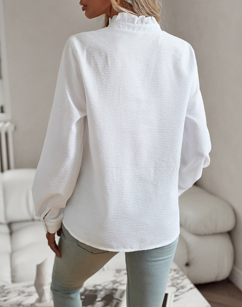 Women's Ruffled Mullet-Style T-Shirt
