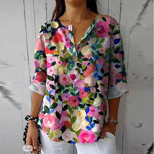 Lena | Women's Floral Summer Blouse