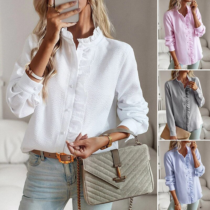 Women's Ruffled Mullet-Style T-Shirt